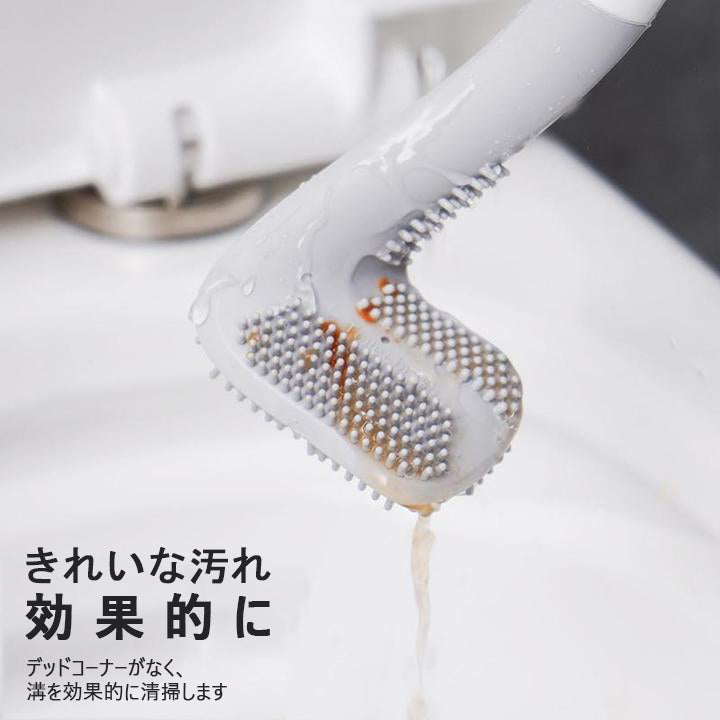 長柄のトイレ用ブラシ