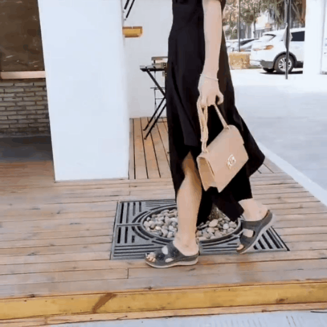 マッサージウェッジサンダル　ミュール