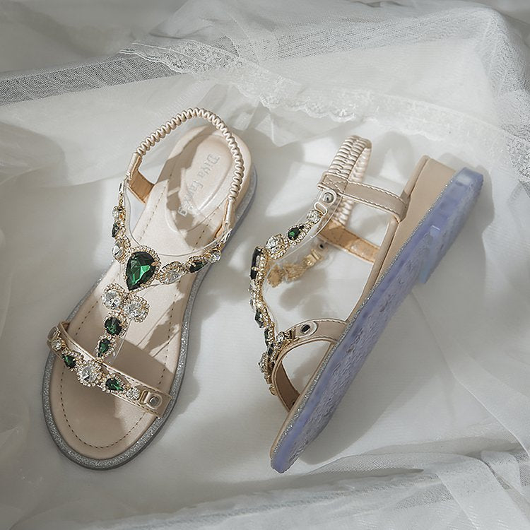 フランス式 ローヒールサンダル